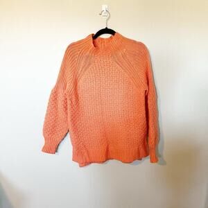 Anthropologie Bia Mock Neck
Tunic Sweater Coral size small‎